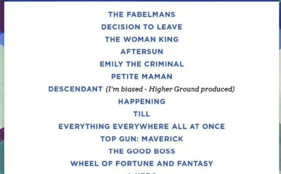 世界经典影片推荐（美国前总统奥巴马的2022年度片单）